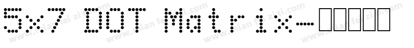 5x7 DOT Matrix字体转换